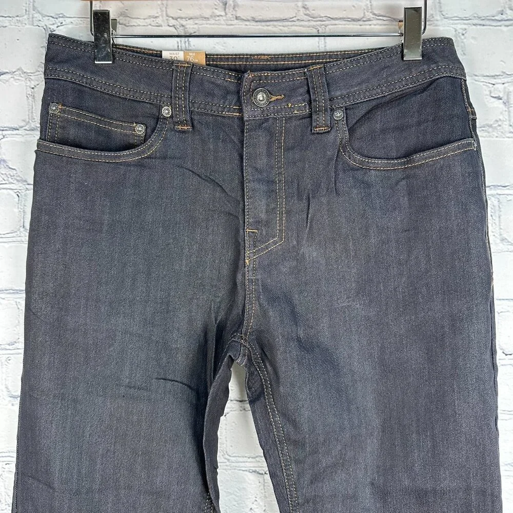 prAna Men's Bridger Slim Fit Straight Leg 5 Pocket Jean, W30 x L36, Denim Blue - Picture 5 of 15
